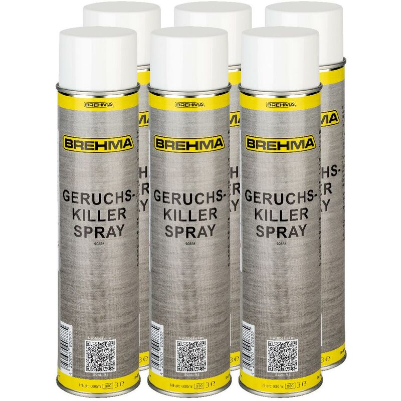 6x BREHMA Geruchskiller Spray 600ml