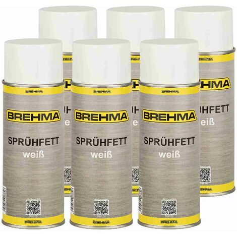 12x BREHMA Weisses Sprühfett mit PTFE -50°C bis +170°C Fettspray