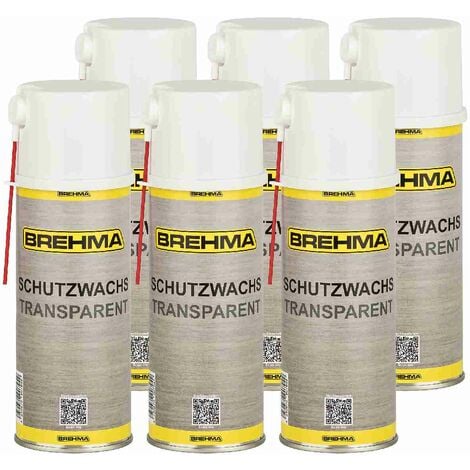 6x BREHMA Schutzwachs Spray transparent Unterbodenwachs Hohlraumwachs mit  Griff