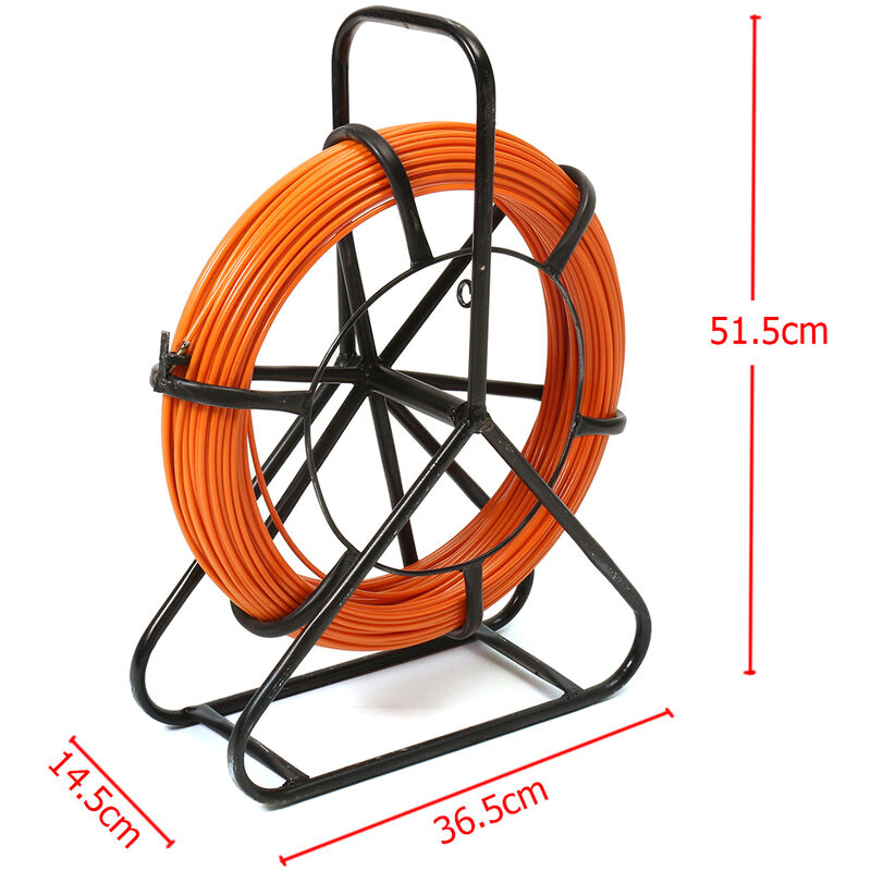 100m*6mm Fiberglas Kabel Kabelzieher Einziehhilfe Einziehband Einziehspirale 