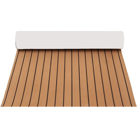 Rolle selbstklebender Teppich für Yacht-EVA-Schaum-Terrassendielen, Boot,  braun, 300 x 90 x 0,6