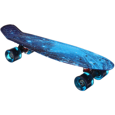 22 Zoll LED Komplettboard Skateboard Cruiser Skateboard für Kinder Jugendliche 