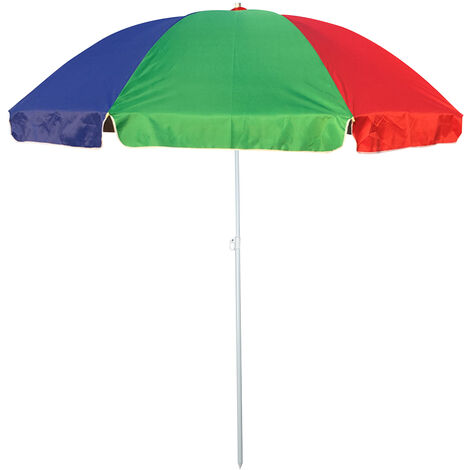 Outsunny 88 2.2M Fishing Umbrella Beach Parasol with Sides Brolly Shlter Canopy Shade with FREE Carry Bag Dark Green