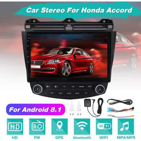 10.1'' For Android 8.1 Car Stereo MP5 Player GPS WiFi For Honda Accord 2003-2007