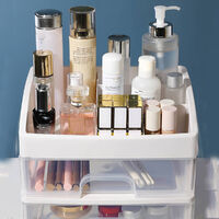 1 pcs Cosmetic Receiving Box Transparent Makeup Organizer Storage Acrylic Organizer 2 layers
