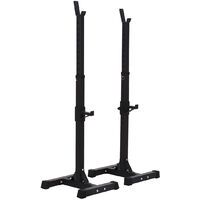 Adjustable Squat Barbell Power Rack Stand Weight Bench Support Home Gym Fitness