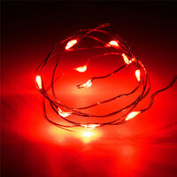 1M 10LED Copper Cable Wire Fairy Light Striing Xmas Party Red