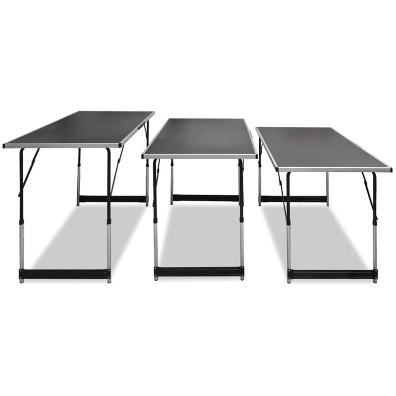 Table Pliable 45x35x32 cm Résine Tressée Table de Camping