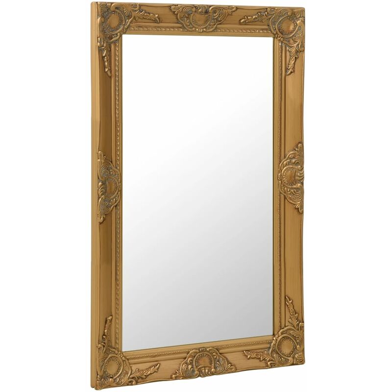 Miroir Ovale Doré 50x70 cm avec Cadre Métallique