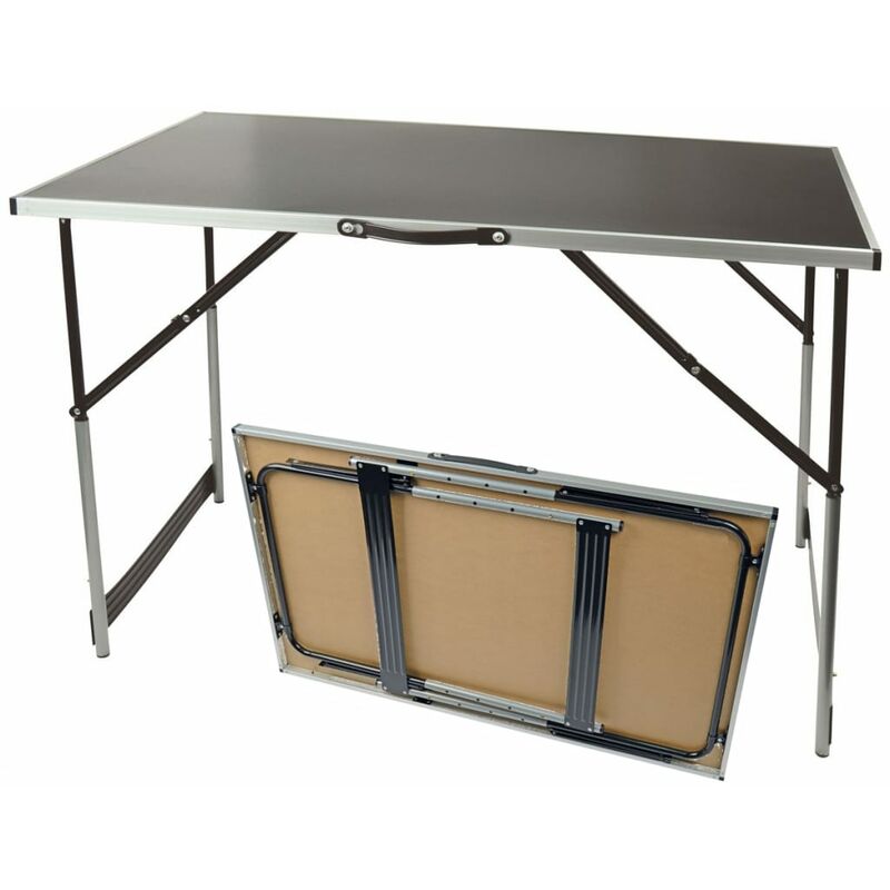 Table Pliable 45x35x32 cm Résine Tressée Table de Camping