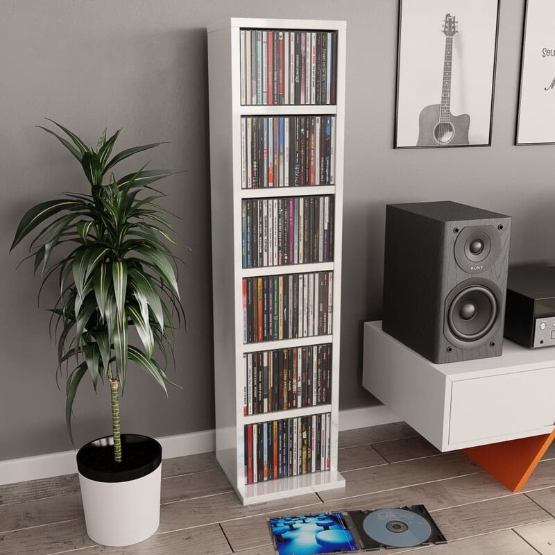 Etagères Modulables Musique Pour Cd Et Dvd, En Mélaminé Décor Chêne Sauvage  - Meuble d'appoint - Banc BUT