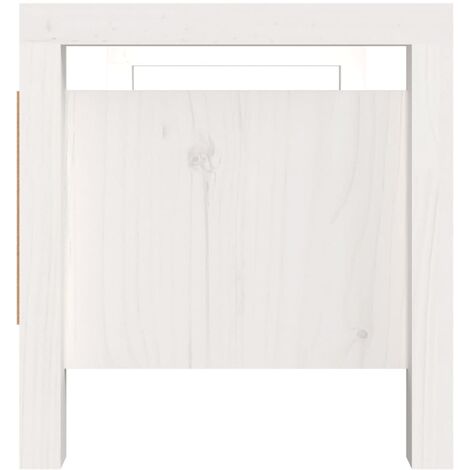 Banc avec jardinières blanc 184,5x39,5x56,5 cm bois massif pin