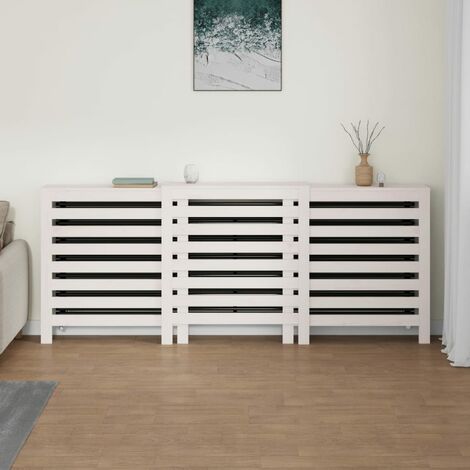 vidaXL Cache-radiateur Noir 108,5x19x84 cm Bois massif de pin