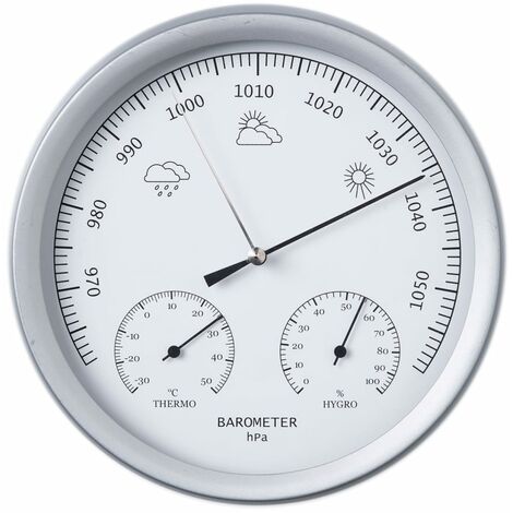115mm Thermomètre mural Hygromètre Baromètre Montre Horloge de