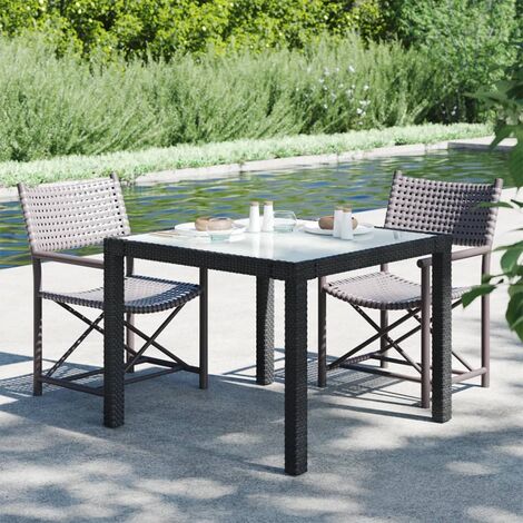 Table table carrée en résine de plastique blanc pour extérieur jardin bar  camping balcon : : Jardin
