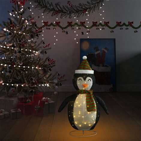 Figurine de bonhomme de neige de Noël à LED Tissu 90 cm