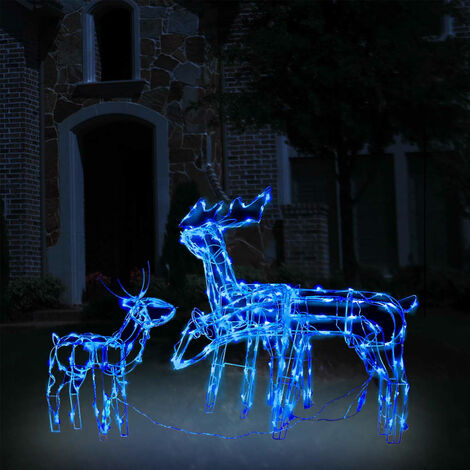 Famille de rennes avec lumières LED Lot de 3 