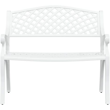 Maison Exclusive - Banc de jardin 102 cm Aluminium coulé Blanc