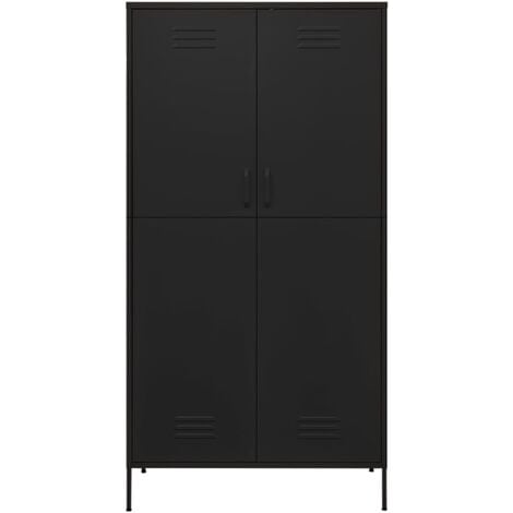 vidaXL Classeur noir 90x40x105 cm acier