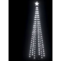 Sapin de Noël cône 136 LED blanc froid Décoration 70x240 cm