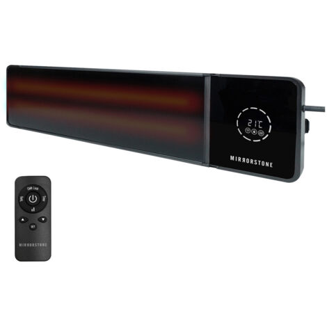 Mirrorstone 1.5W Theia Wi-Fi Remote Infrared Bar Heater, Outdoor Patio Heater, Wall and Ceiling Mounted