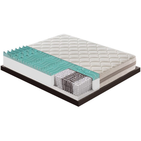 Materasso 160x190 900 Molle insacchettate e memory foam 9 Zone differenziate – Alto 22 cm