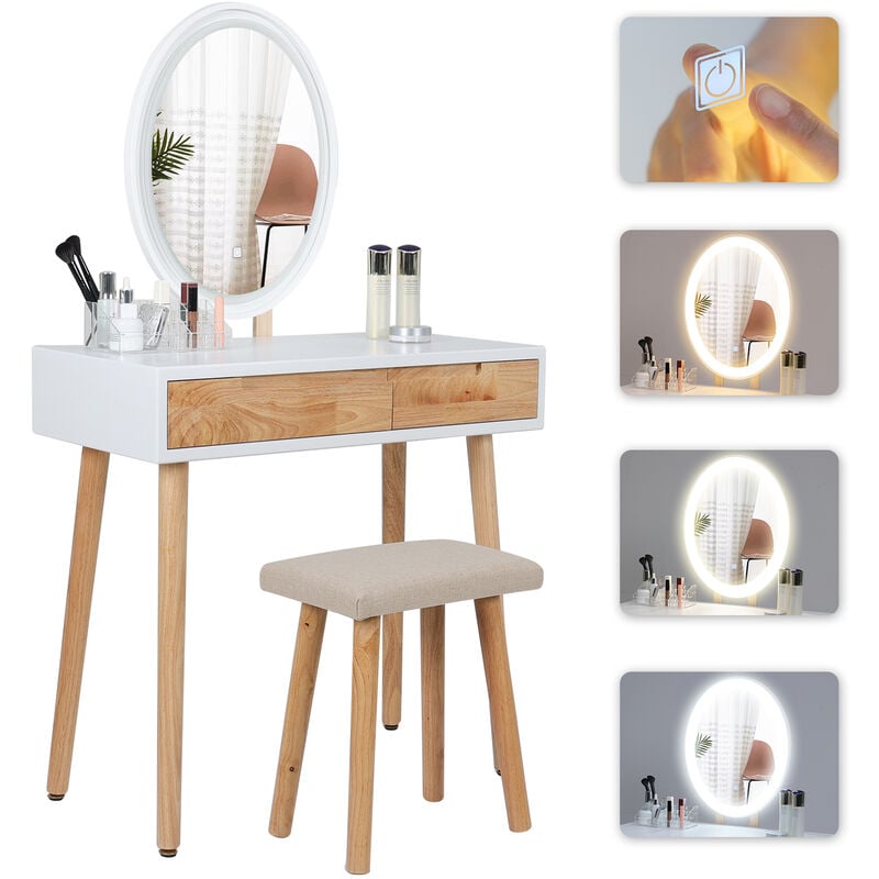 Kit de Lumière de Miroir - lampe pour miroir cosmétique lampe de coiffeuse  table 10 ampoules LED lampe de coiffeuse - Cdiscount Maison