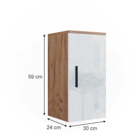 Vicco Badkamerkast Irma, Eik goud/antraciet, 30 x 192 cm