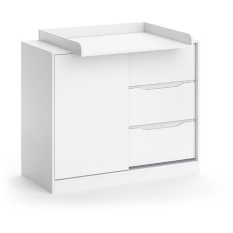 Wickelkommode Ruben, Weiß, 113 x 93 cm mit Wickelaufsatz, Vicco