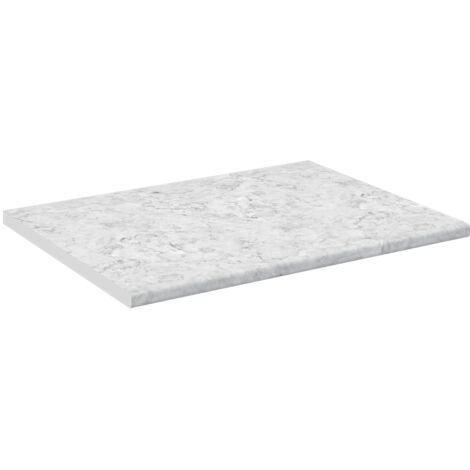 Küchenarbeitsplatte R-Line, Marmor Weiß, 80 cm, Vicco