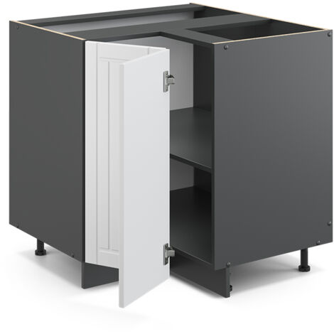 Eckunterschrank Fame-Line, Weiß Landhaus, 80.5 cm, AP Marmor, Vicco (1/5)