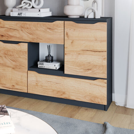 Kommode Ruben, Goldkraft Eiche, 120 x 84 cm mit Schubladen, Vicco