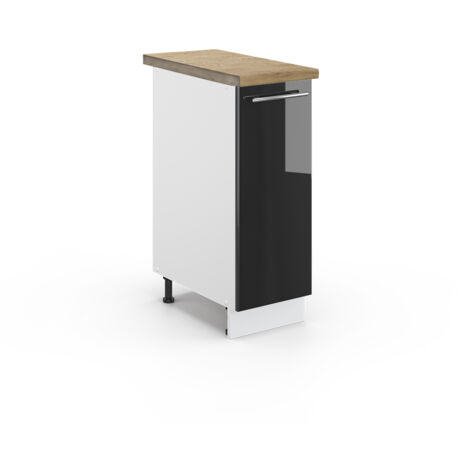 Apothekerschrank Fame-Line, Anthrazit Hochglanz, 30 cm , AP Eiche, Vicco (1/5)