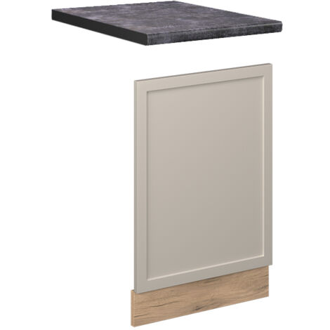 Frontblende Fame-Line, GrauBeige, 45 cm, AP Anthrazit, Vicco