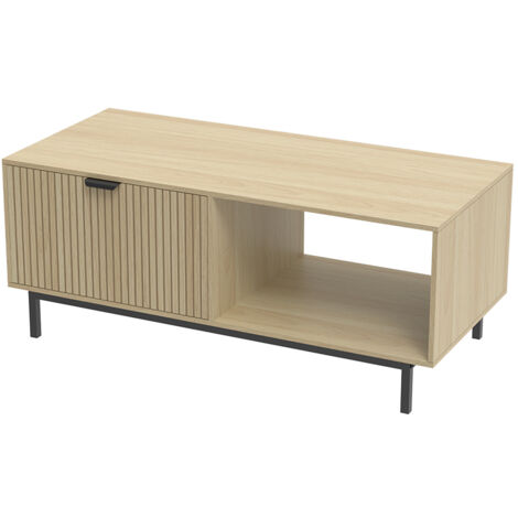 Tavolo Consolle Lennox In Rovere E Metallo | 2 Cassetti, Design Moderno Per Ingresso O Sala