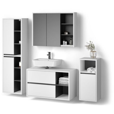 Livinity Badmöbel-Set Vomano 3-tlg. - Wandmontiert In Artisan-Eiche