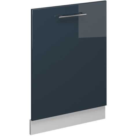 Geschirrspülblende Fame-Line, Dunkelblau Hochglanz, 60 cm ohne Arbeitsplatte, Vicco