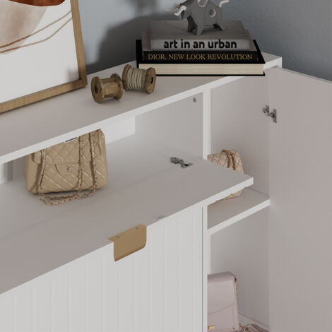 Schuhschrank Helge, Weiß, 108 x 107.5 cm, Vicco