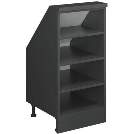 Dachschrägenschrank Rion, Anthrazit, 40 x 81.6 cm mit 4 Fächern, Vicco