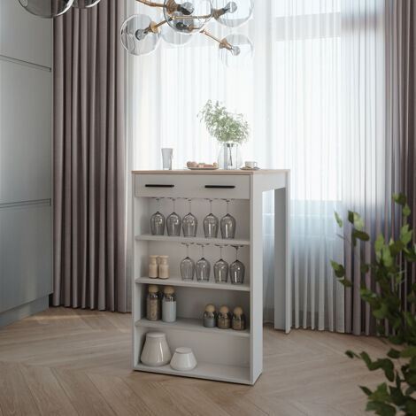 Bartisch , Weiß/Sonoma, 67 x 100 cm Bartisch, Vicco