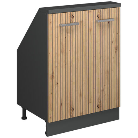 Dachschrägenschrank Rion, Artisan Eiche/Anthrazit, mit 2 Türen, Vicco
