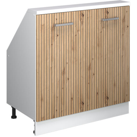 Dachschrägenschrank Rion, Artisan Eiche/Weiß, mit 2 Türen, Vicco