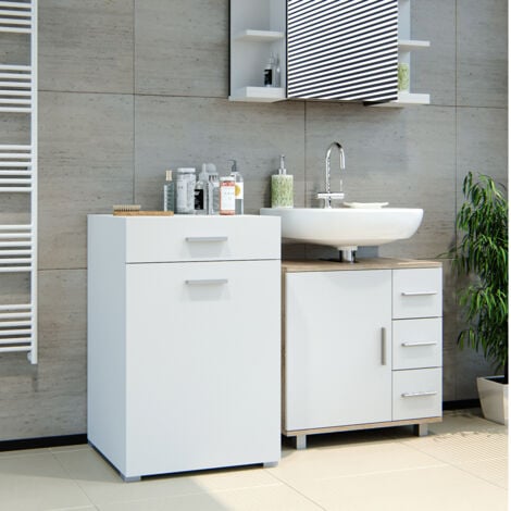 Badschrank Matteo, Weiß, 50 x 78.5 cm, Vicco