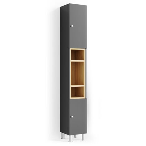 Badschrank Aquis, Anthrazit, 30 x 190 cm, Vicco