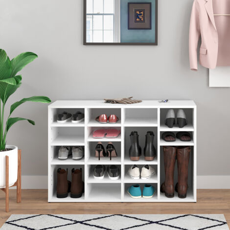 Schuhschrank Lysander, Weiß, 104 x 65.5 cm, Vicco