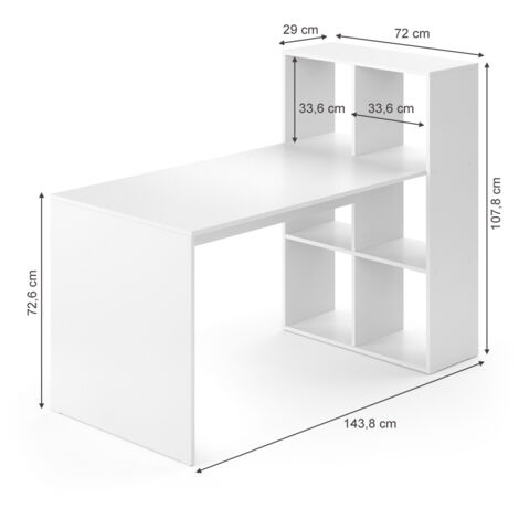 Schreibtisch Emir, Weiß, 72 x 143.8 cm, Vicco