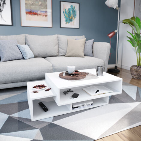Couchtisch Bari, Weiß, 105 x 60 cm, Vicco