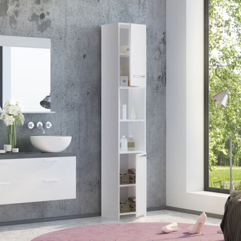 Badschrank Kiko, Weiß, 30 x 190 cm, Vicco