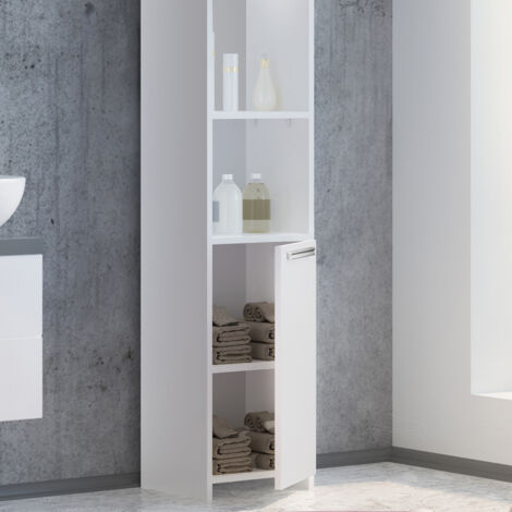Badschrank Kiko, Weiß, 30 x 190 cm, Vicco