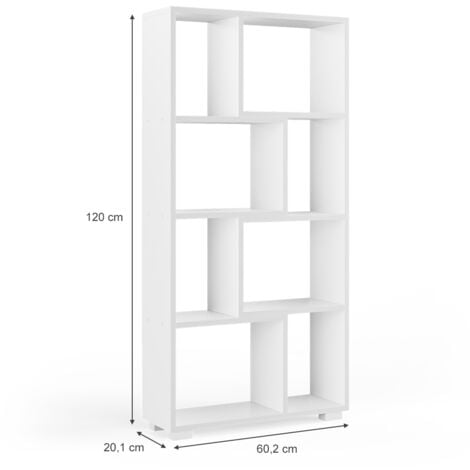 Raumteiler Domus, Weiß, 60.2 x 120 cm 8 Fächer, Vicco